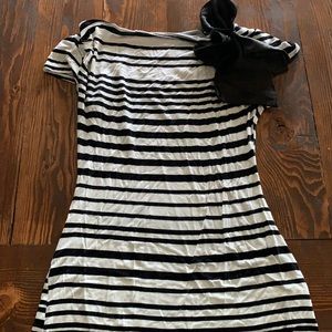 Maurices black and white striped shirt